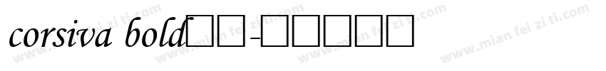 corsiva bold字体字体转换
